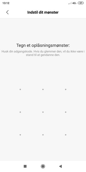 Tegn et oplåsningsmønster
