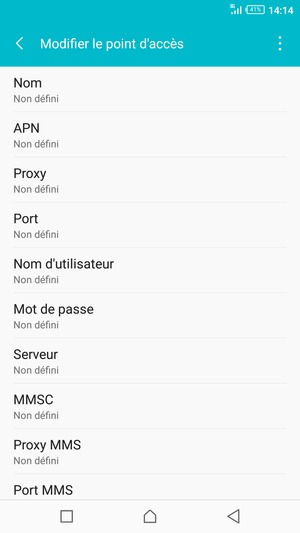 Saisissez les informations MMS