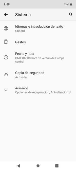 Seleccione Avanzado