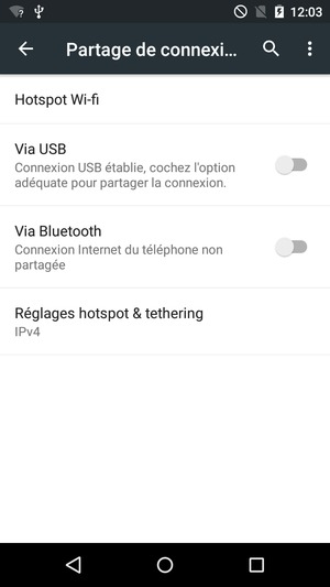 Sélectionnez Hotspot Wi-fi