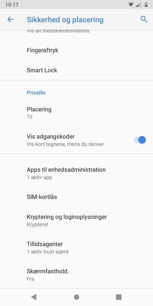 Vælg SIM-kortlås