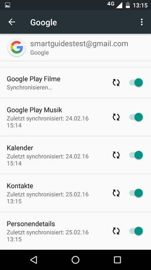Ihre Kontakte von Google werden nun auf Ihr Handy synchronisiert