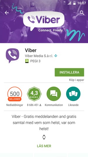 Välj INSTALLERA