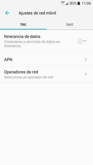Activar o desactivar Itinerancia de datos