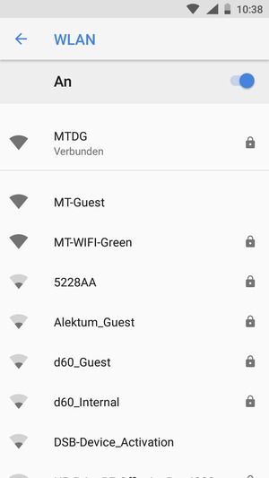 Sie sind nun mit dem WLAN-Netzwerk verbunden