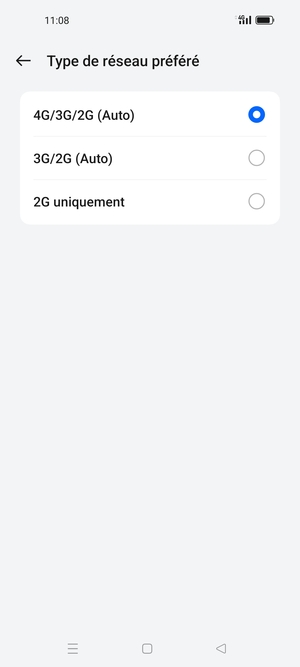 Sélectionnez votre option préférée