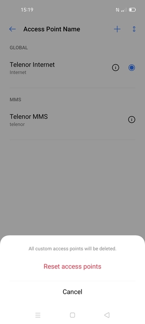 Select Reset access points