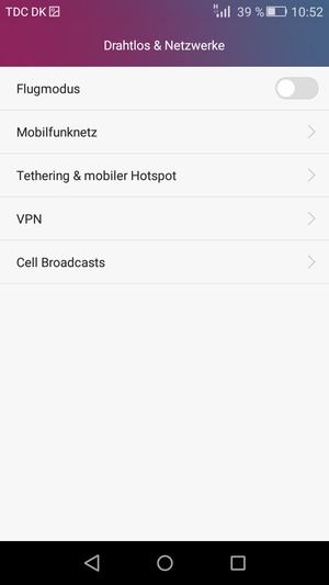 Wählen Sie Mobilfunknetz