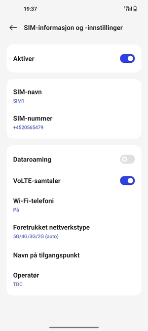 Velg Foretukket nettverkstype