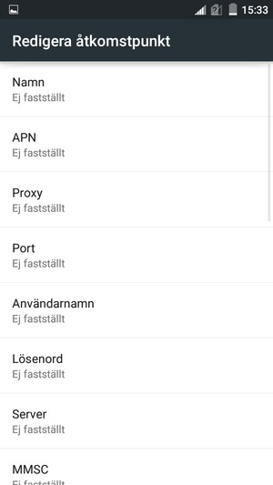 Ange internetinformation