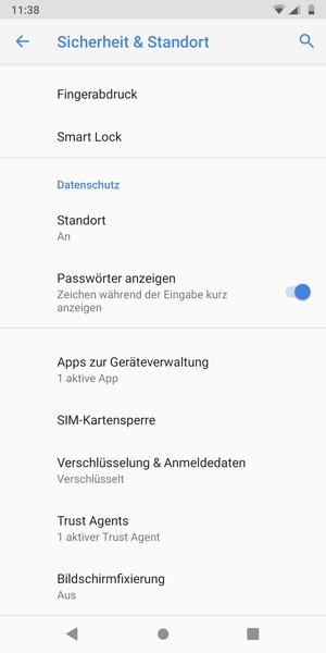 Wählen Sie SIM-Kartensperre