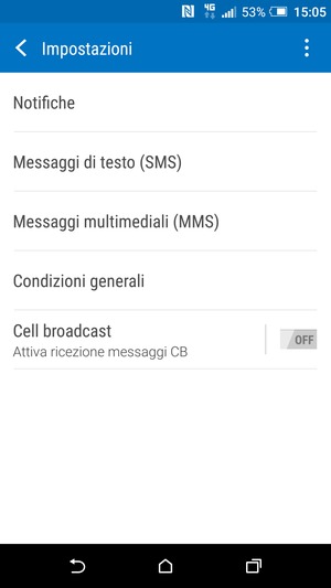 Seleziona Messaggi di testo (SMS)