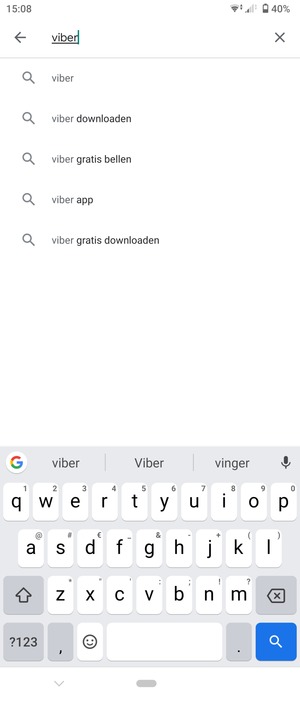 Voer de app-naam in en selecteer Zoeken