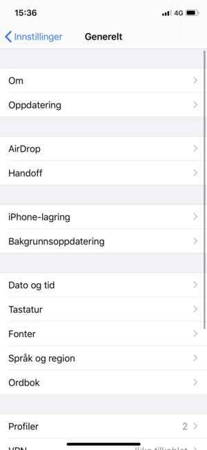 Velg Oppdatering