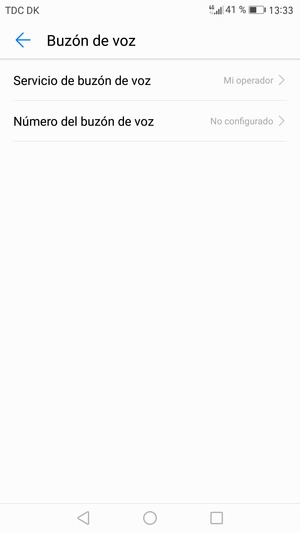 Seleccione Número del buzón de voz