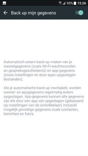 Selecteer de Terug-knop