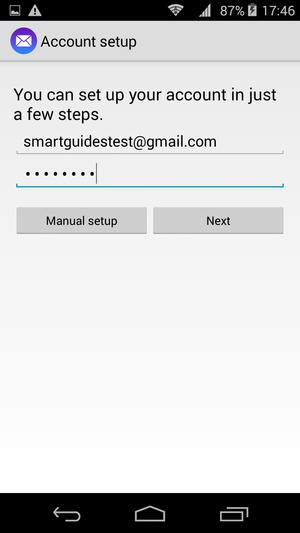Enter your Gmail or Hotmail address and Password. Select Next