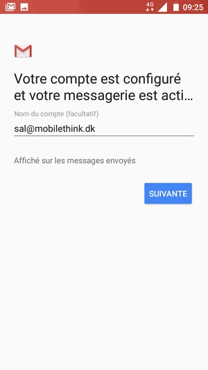 Donnez un nom à votre compte et sélectionnez SUIVANTE