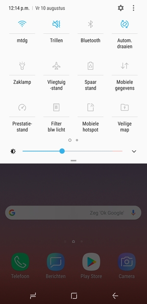 Selecteer Trillen om te veranderen naar stille modus