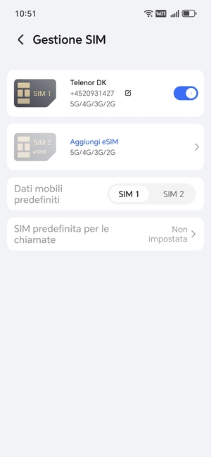 Seleziona Aggiungi eSIM