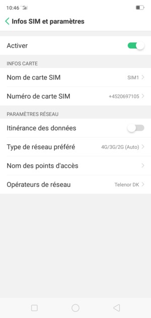 Sélectionnez Nom des points d'accès