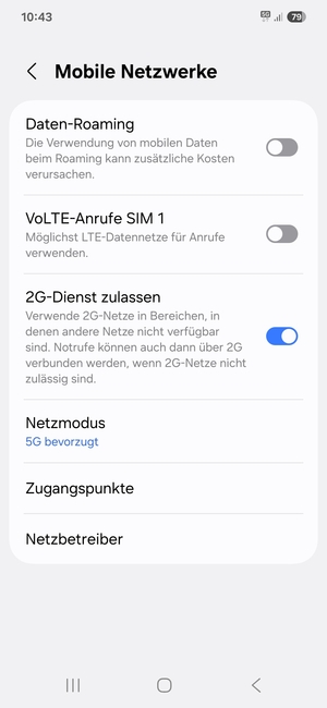 Wählen Sie Zugangspunkte