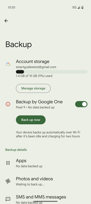 Select Account storage