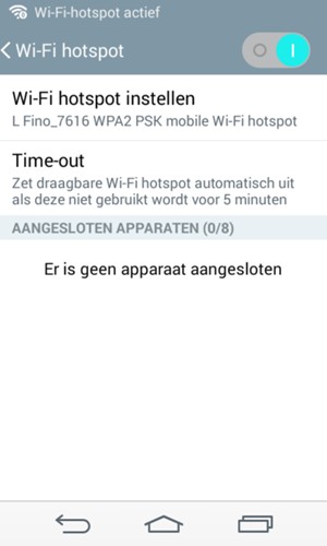 Uw telefoon is nu geïnstalleerd voor gebruik als modem