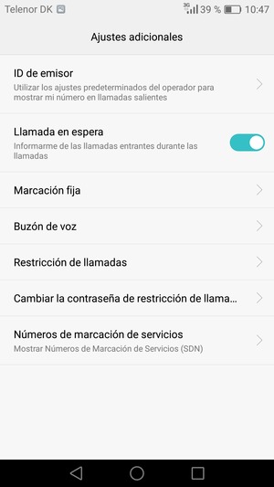 Seleccione Buzón de voz