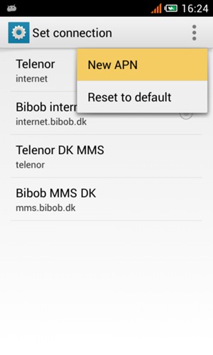 Select New APN
