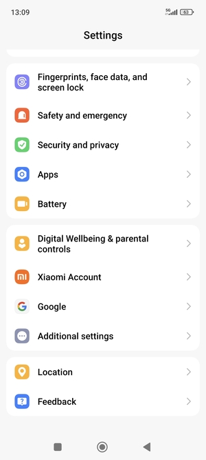Scroll to and select Location
