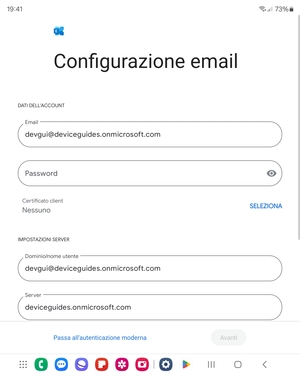 Inserisci la tua password