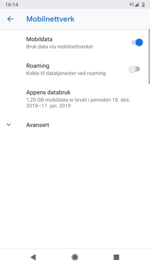 Velg Avansert