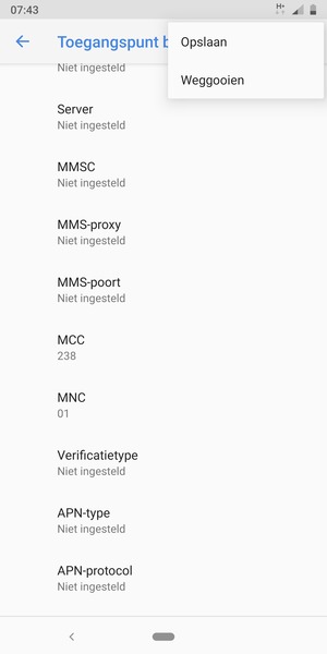 Selecteer Opslaan