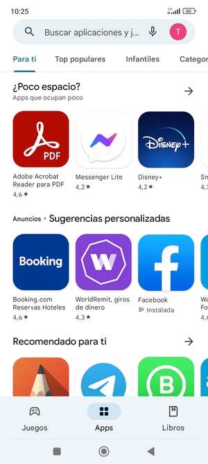 Seleccione la barra de Búsqueda