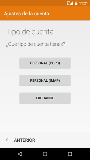 Seleccione EXCHANGE