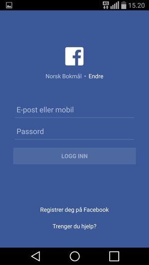 Applikasjonen er klar til bruk