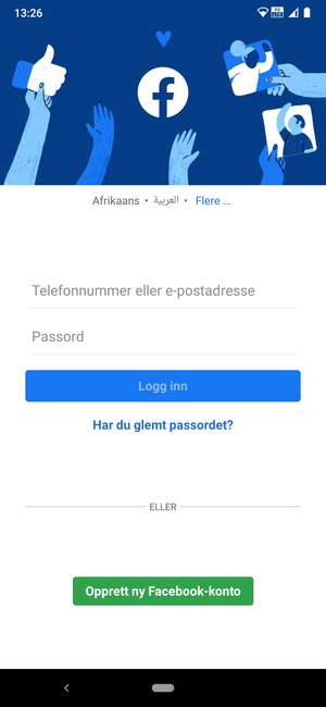 Applikasjonen er klar til bruk