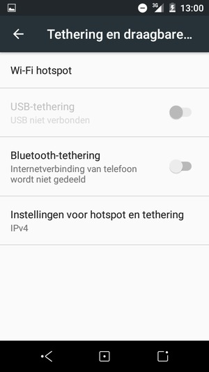Selecteer Wi-Fi hotspot