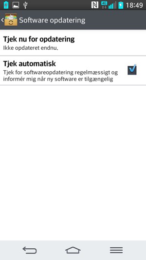 Vælg Tjek nu for opdatering