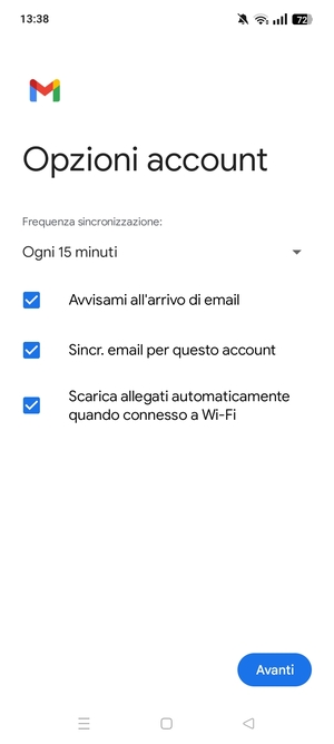 Seleziona Avanti