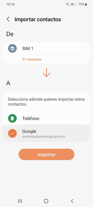 Seleccione Importar