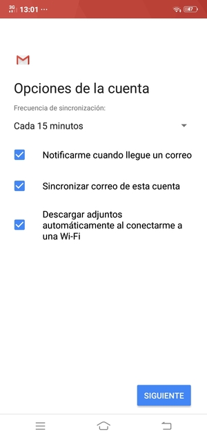 Seleccione SIGUIENTE