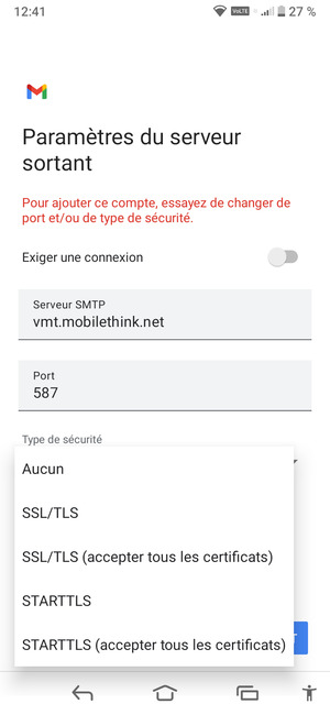 Sélectionnez Aucun