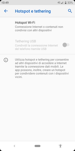 Seleziona Hotspot Wi-Fi