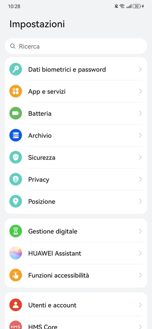Per attivare il blocco dello schermo, vai al menu Impostazioni e seleziona Dati biometrici e password