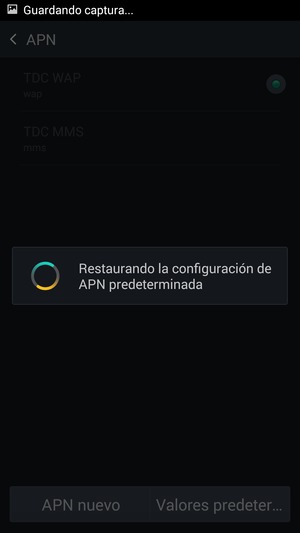 El teléfono se reiniciará con la configuración predeterminada de Internet y MMS