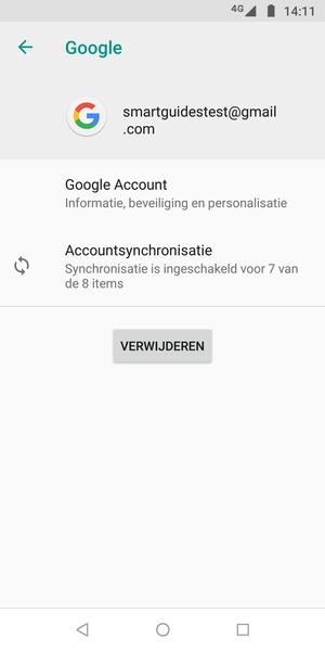 Selecteer Accountsynchronisatie