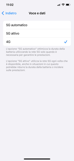 Seleziona 4G