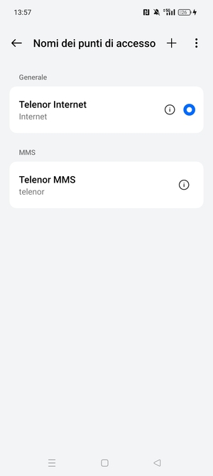 Seleziona il tasto Menu